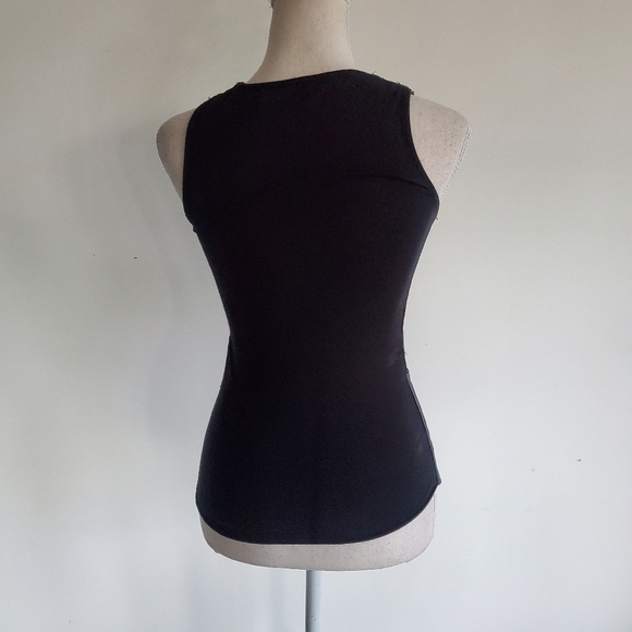 Bailey 44 "Kelly" Vegan Leather & Lace Top - Picture 5 of 8